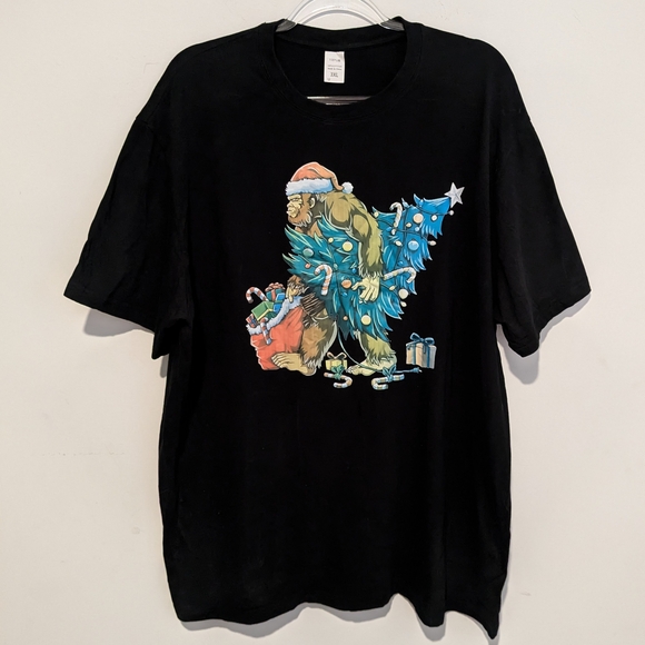 Other - Gorilla Christmas Tree Black T-Shirt